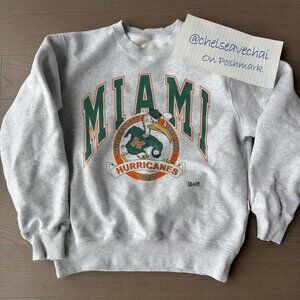 Vintage 90s Miami Hurricanes Sweatshirt, University of Miami Hurricanes Shirt